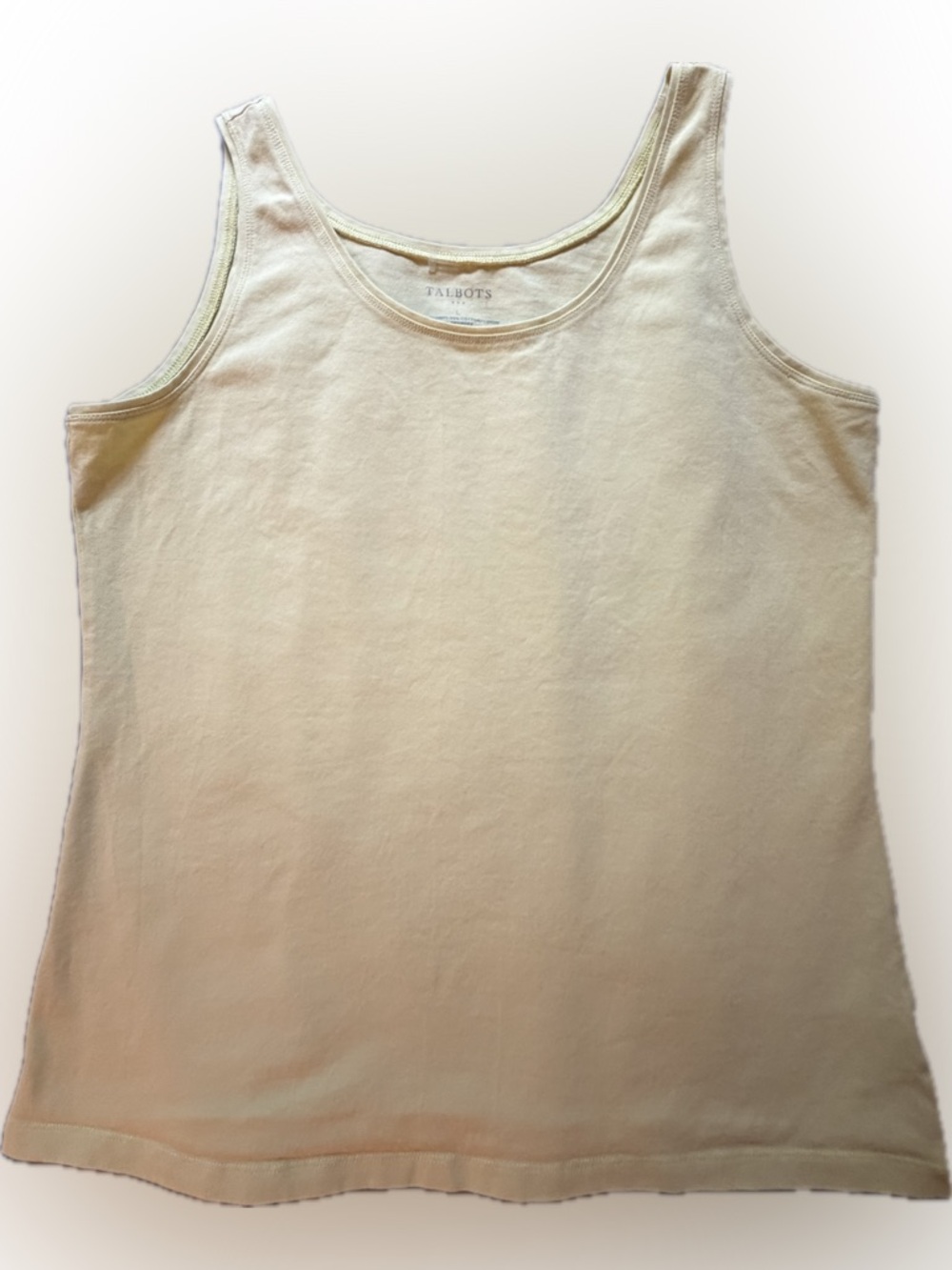 Talbots Pale Yellow Scoop Neck Tank